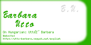 barbara utto business card